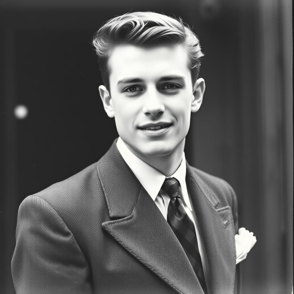 1950s Style Portrait of a Handsome Young Man