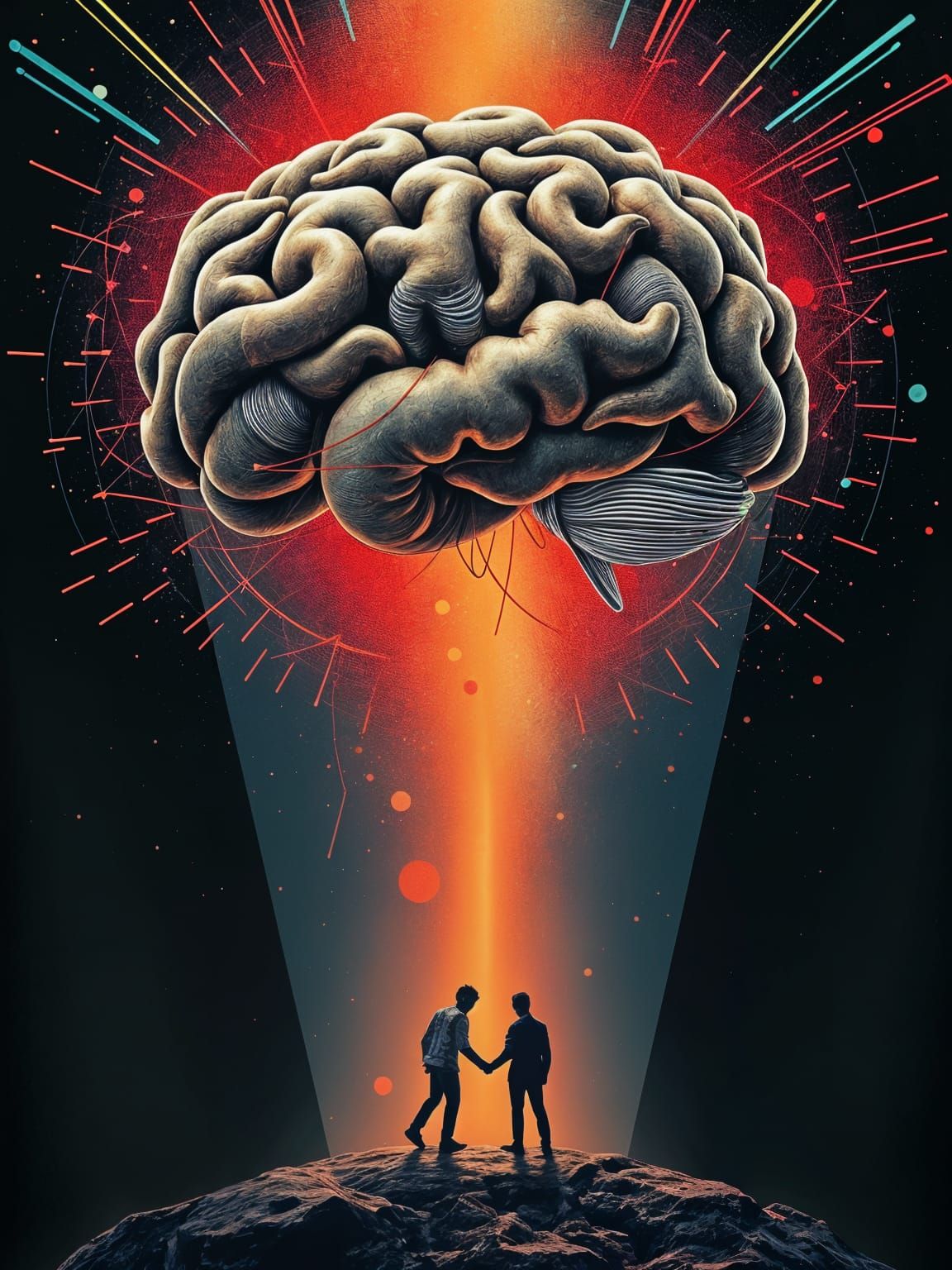 Minimalist Visualization of Converging Mental Ideas