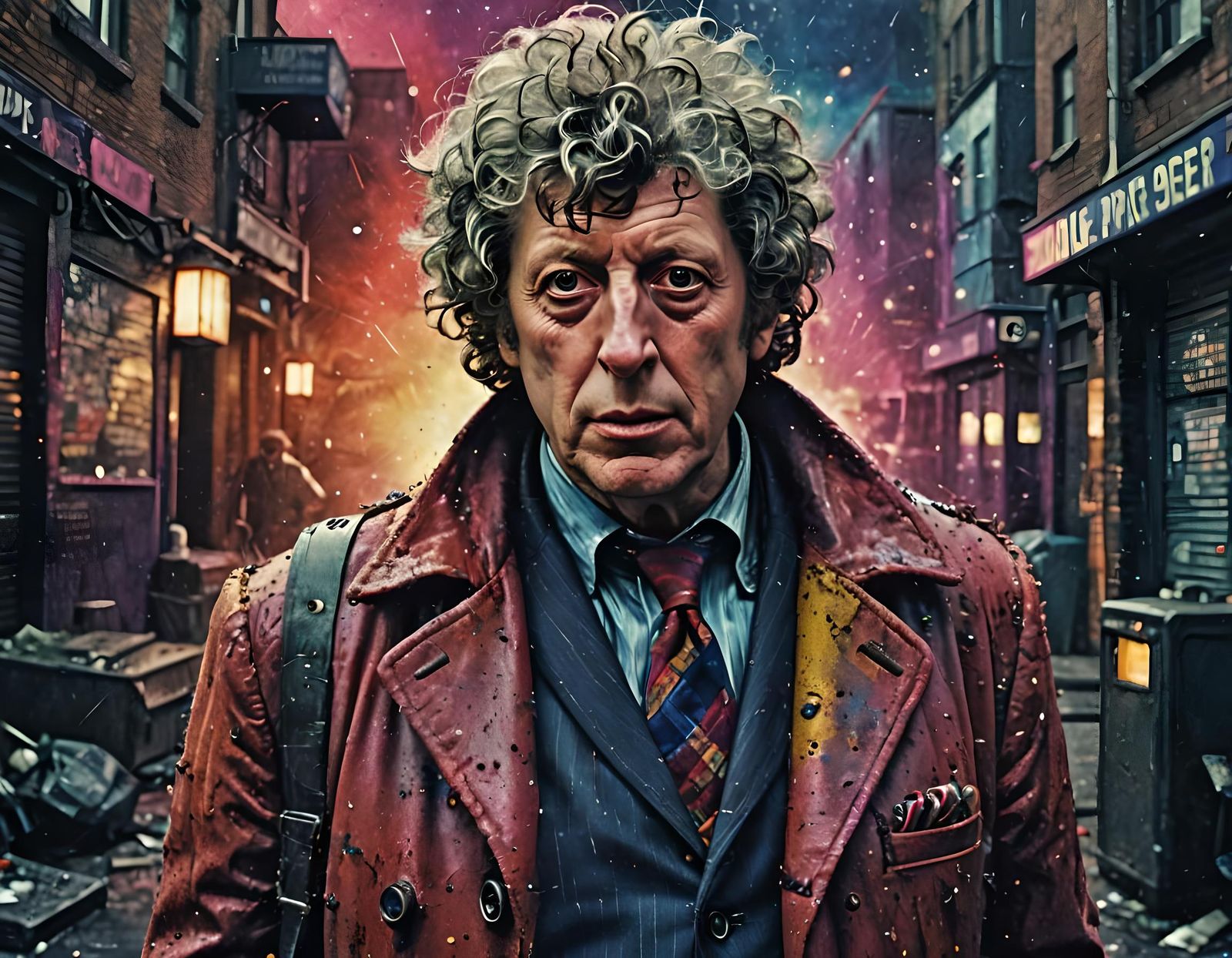 Doctor Who Portrait in Gritty Urbancore Style