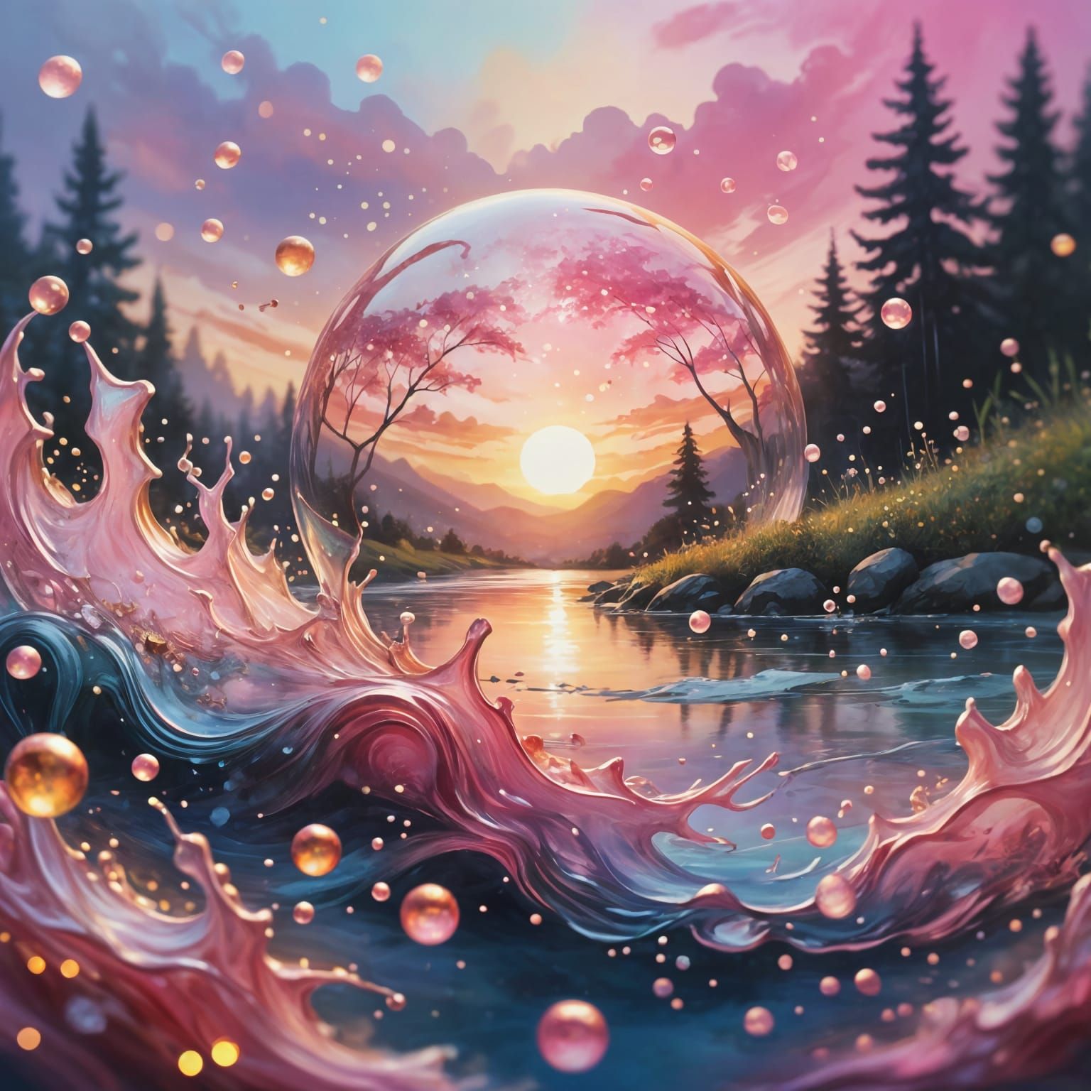 Ethereal Dreamscapes in Romanticism Style