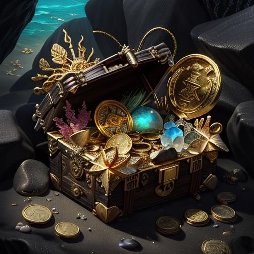 Ancient Treasure Boat on Iceland Beach as Oil Painting