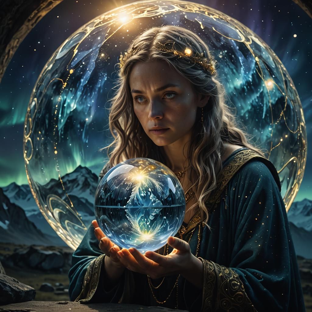 Visionary Mystic Contemplates Celestial Secrets