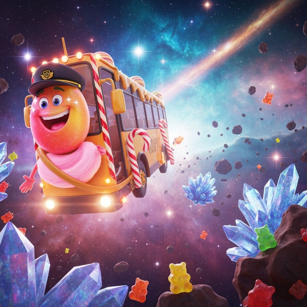 Jelly Bean Captain Navigates Nebula in Dieselpunk Style