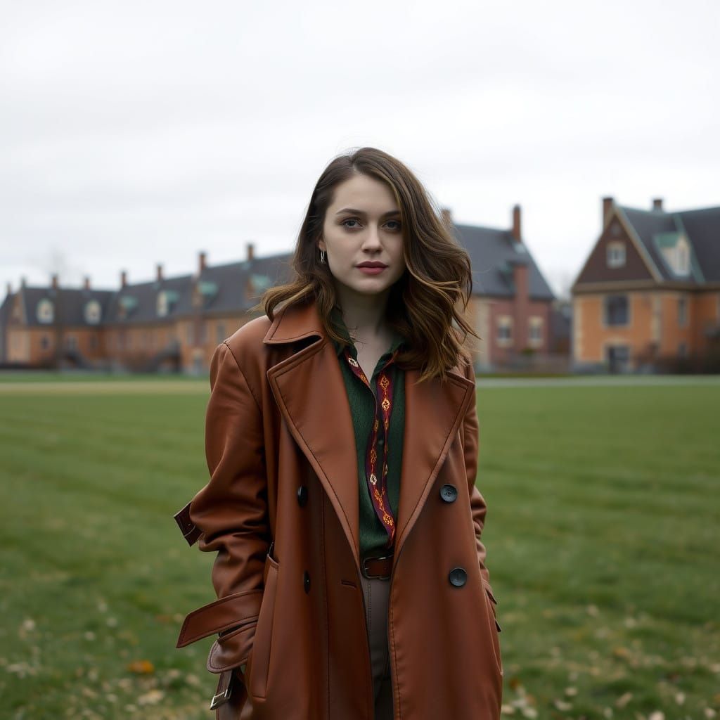 Elegant Woman in Rich Attire, Inspired by Flemish Baroque