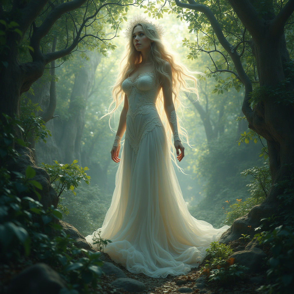 Dreamlike Portrait of Romanian Woman in Fantasy Art Style