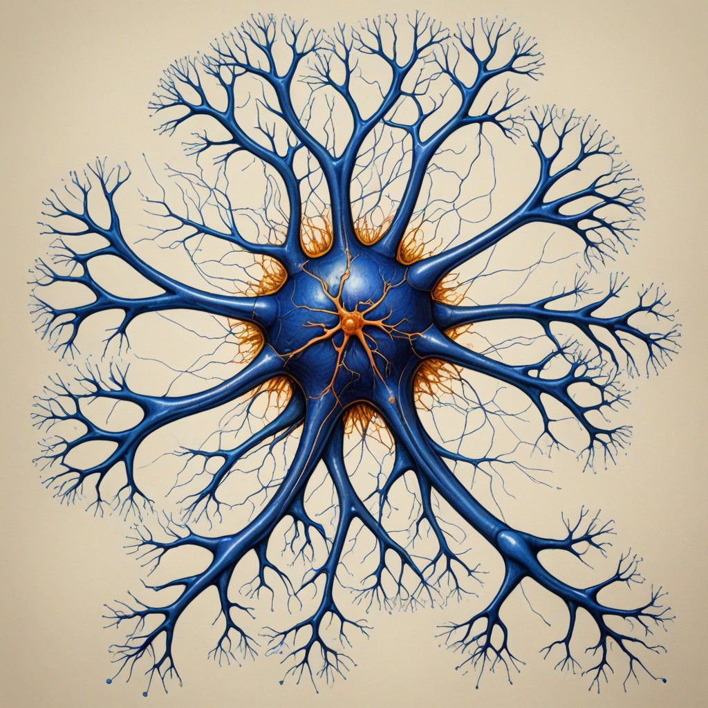 Surreal Cellular Landscape Revealed in Golgi Stained Neuron...