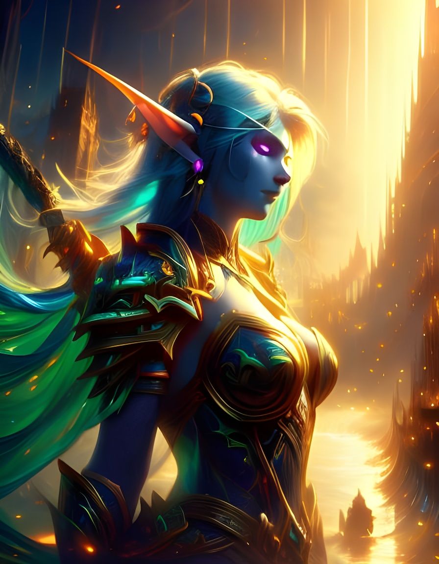 Elenia Leafdweller Portrait in Digital Art Style