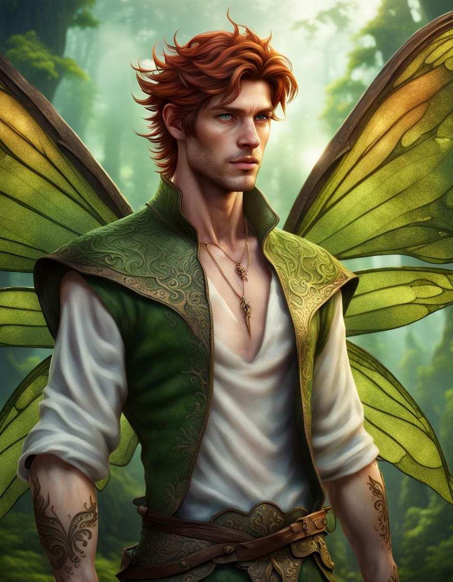 Auburn-Haired Fairy Concept Art in Unreal Engine 5