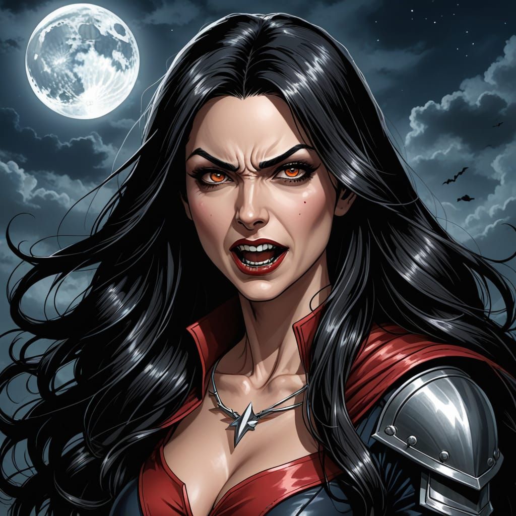 Donna Troy as Vampire in Anime Style