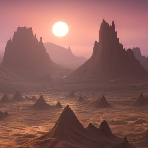 Sunrise in the desert