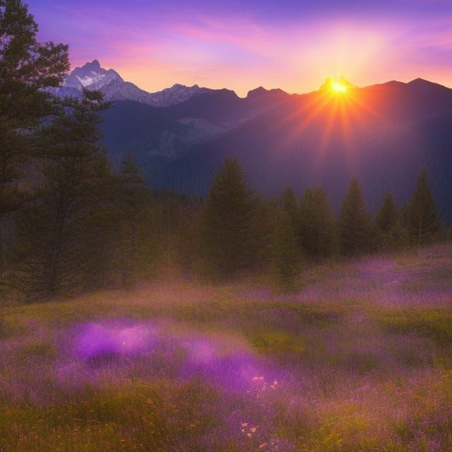 Magical Mountain Sunset in Professional Photography