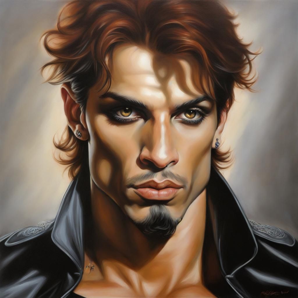 Beautiful Prince Portrait in Acrylic Painting Style