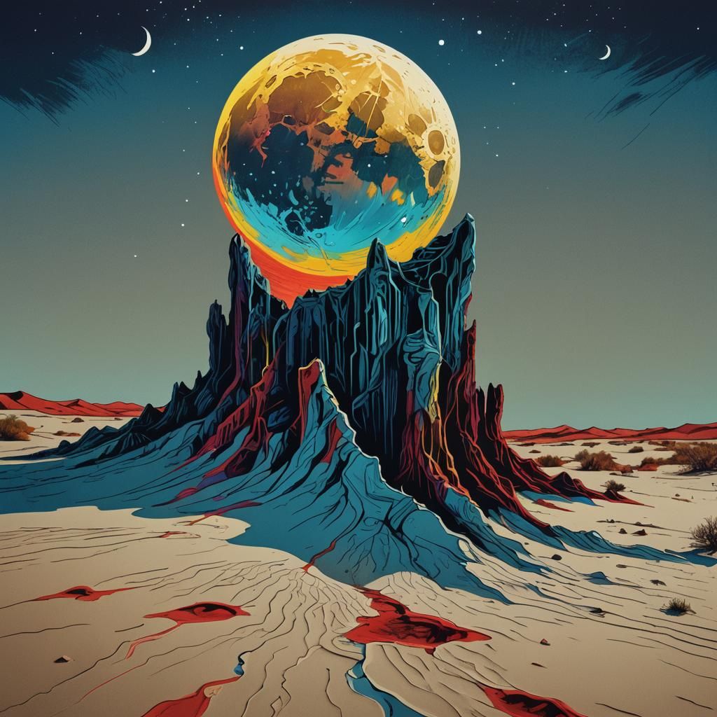 Desert Spirit Emerges in Pop Art Landscape