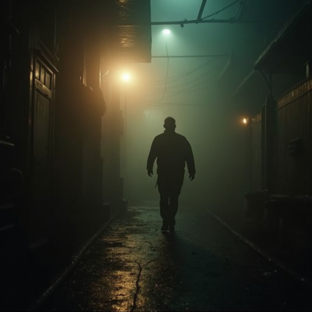 Vintage Film Scene with Cinematic Lighting