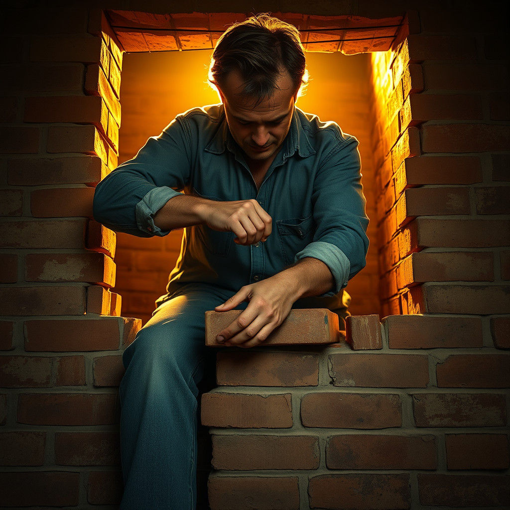 Building Walls: A Hyperrealistic Cinematic Image