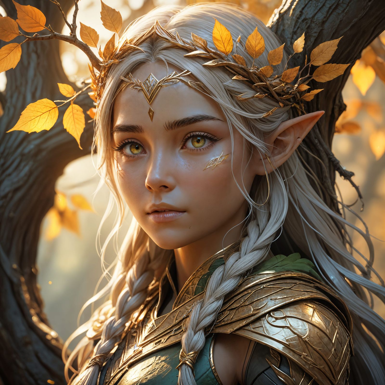 Ethereal Elven Huntress in Tree's Crown