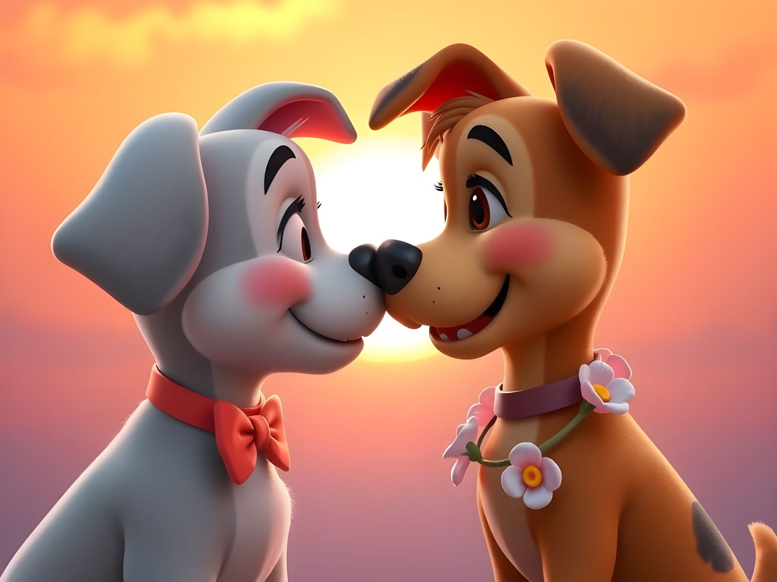 Disney-Inspired Dogs in Love