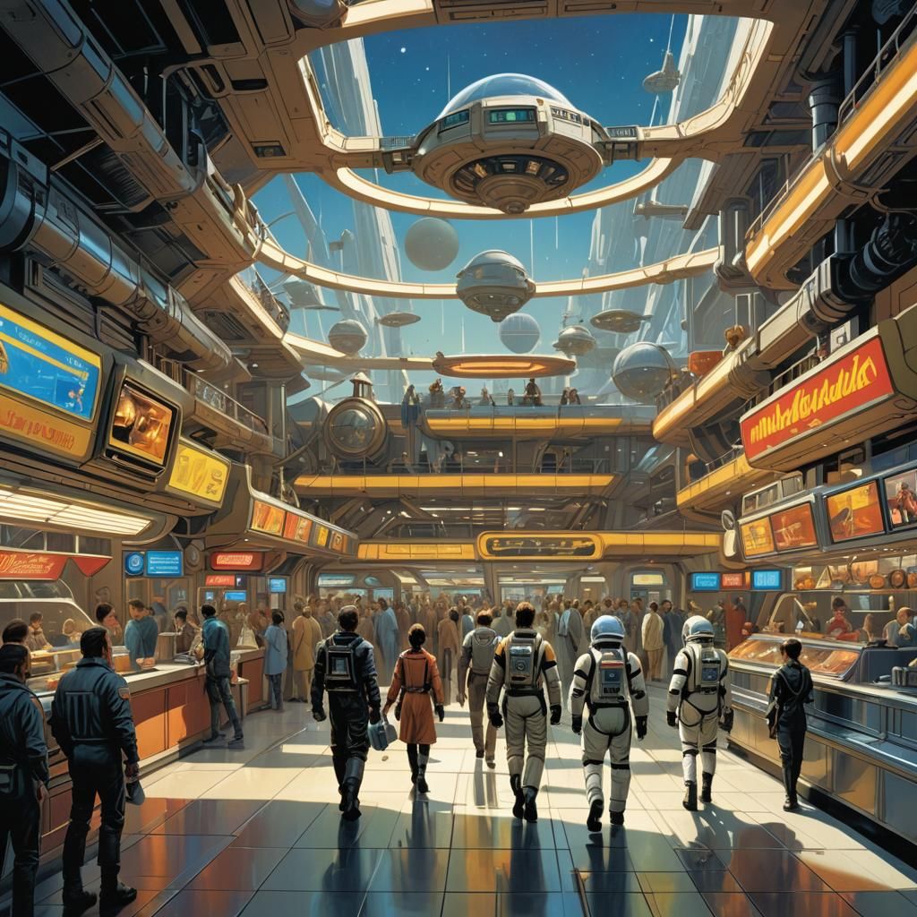 Futuristic McDonald's in Space: Ralph McQuarrie Concept Art