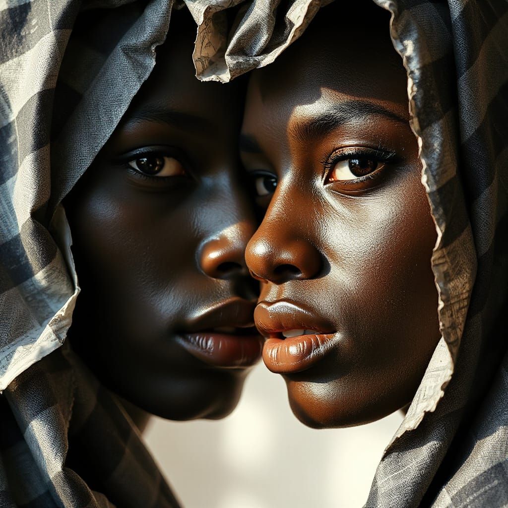 Confident Figure in Surreal Rococo Style