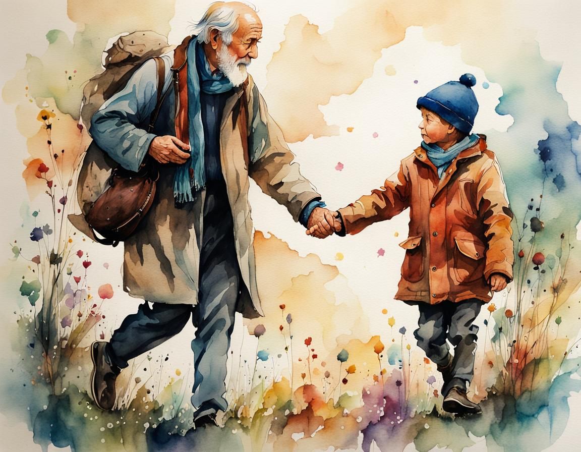 Magical Walk: Watercolor Storybook Illustration