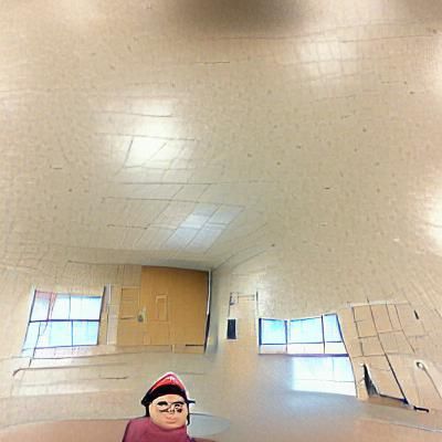 Lonely Figure in Empty Landscape