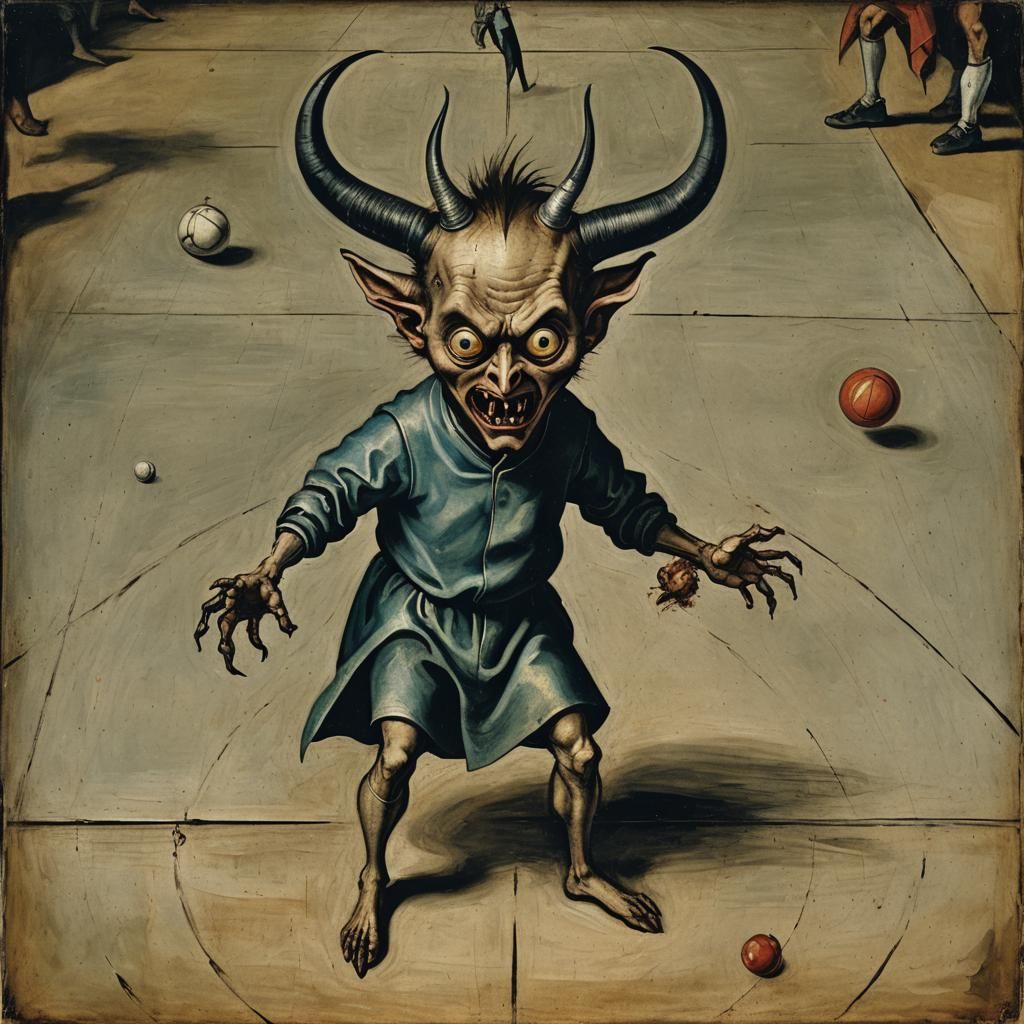 Grotesque Devil Figure in Renaissance Style