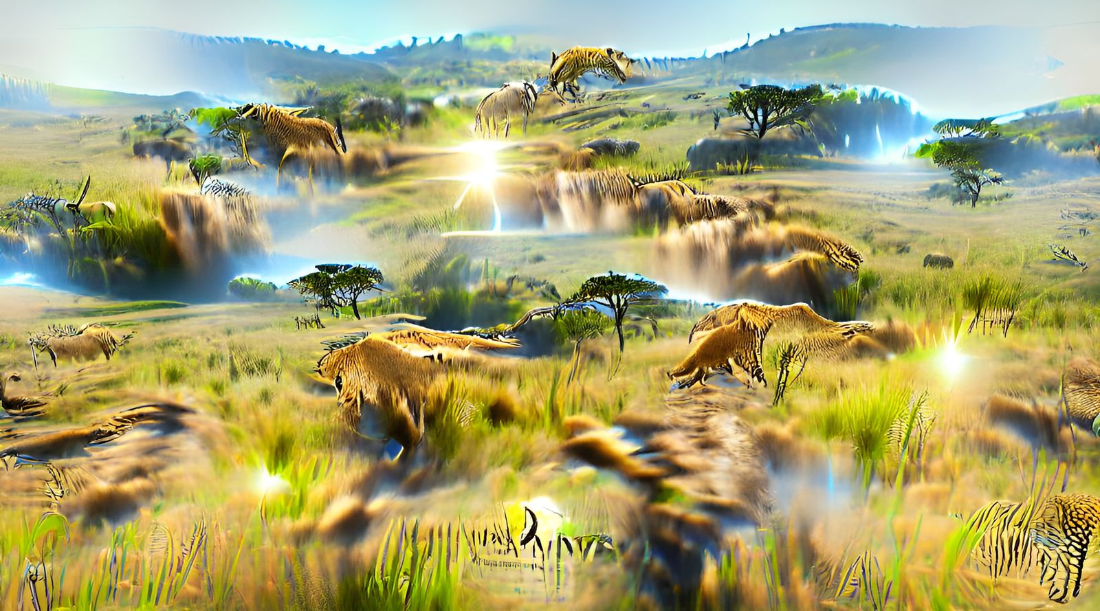 Running through the African Savanna