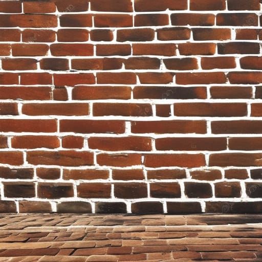Detailed Close-Up of a Weathered Brick Wall