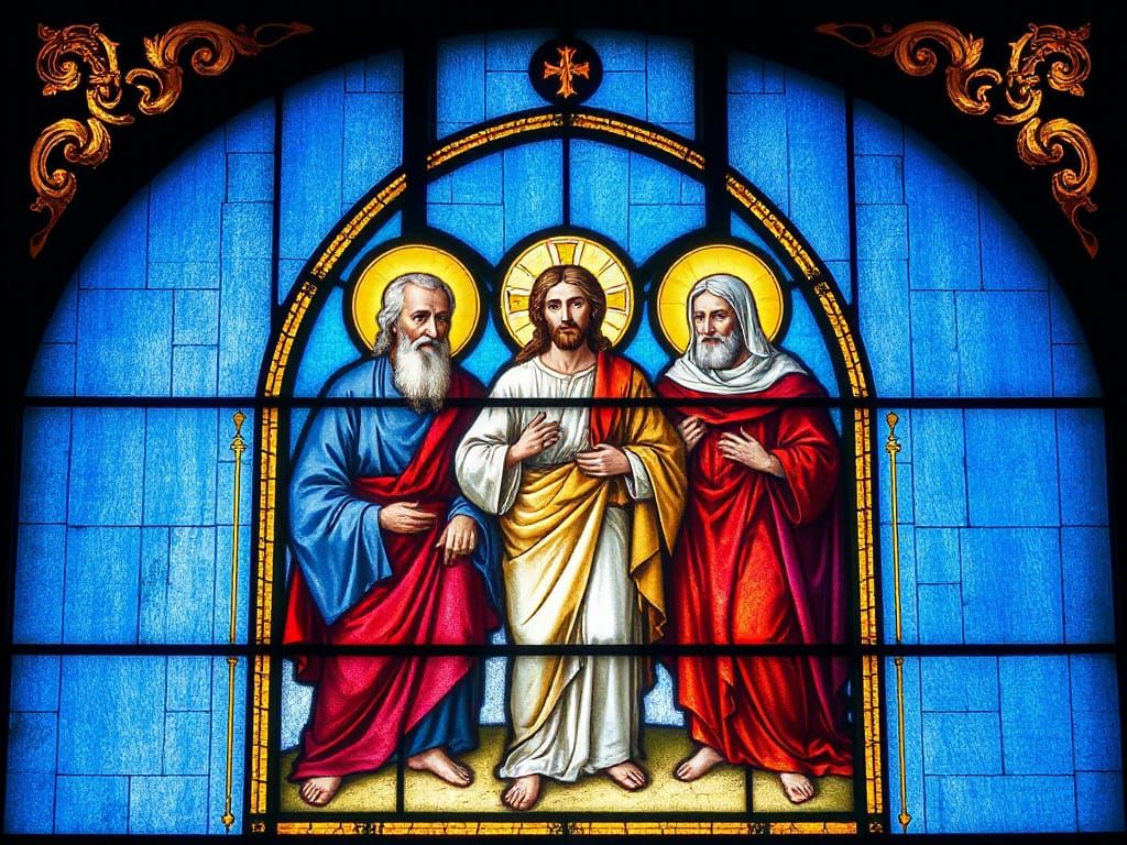 The Holy Trinity in Stained Glass: A Divine Mosaic of Light ...