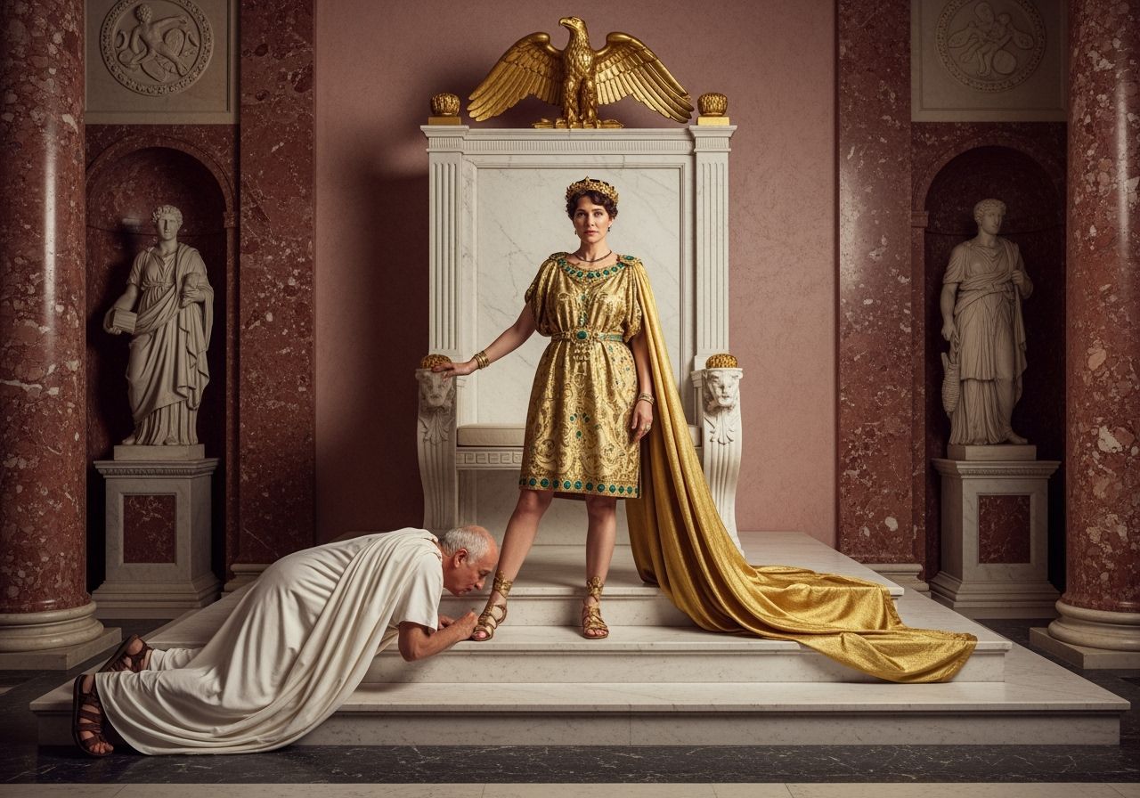 Empress Messalina on Her Marble Throne