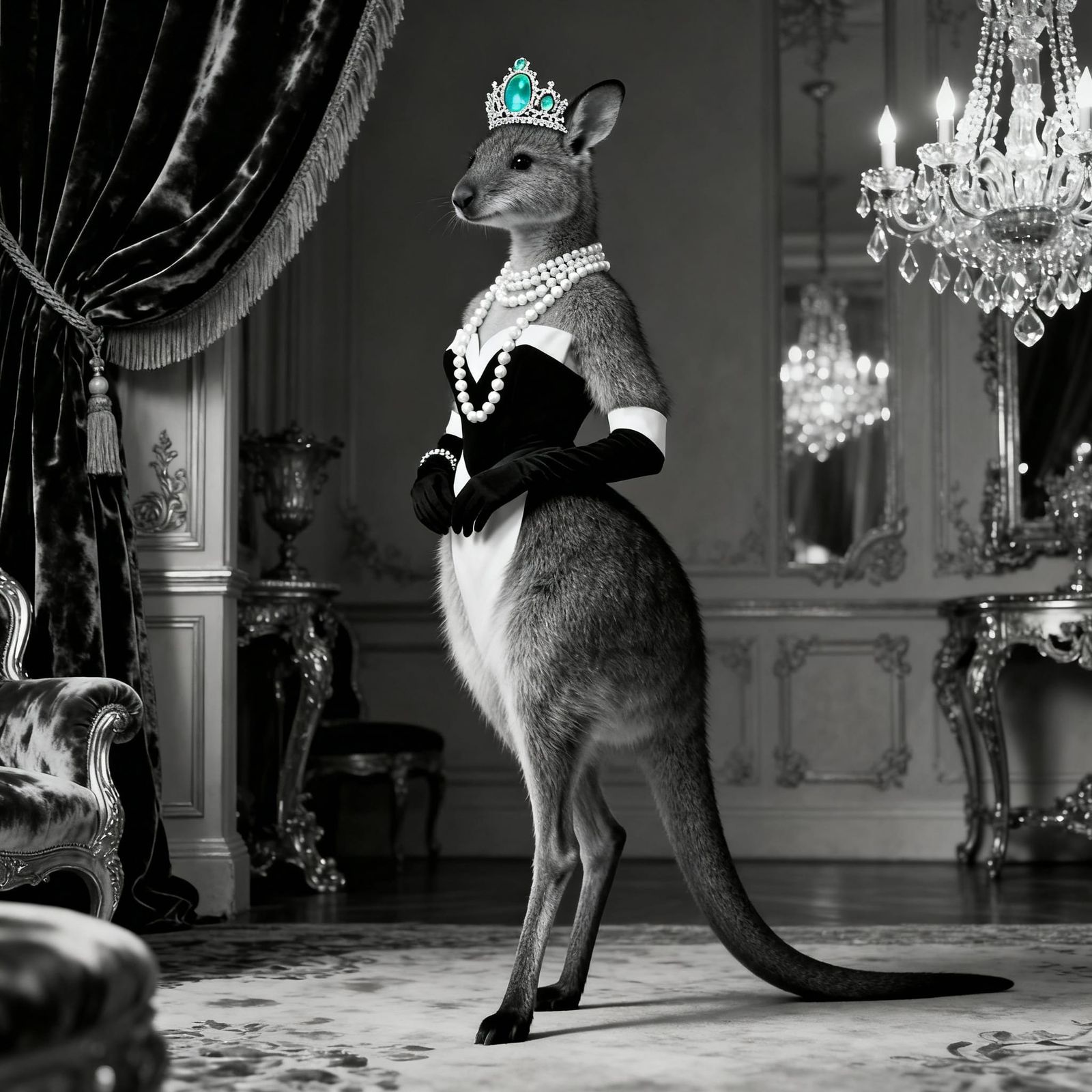 A tall and elegant female Quokka (Setonix brachyurus) in a s...