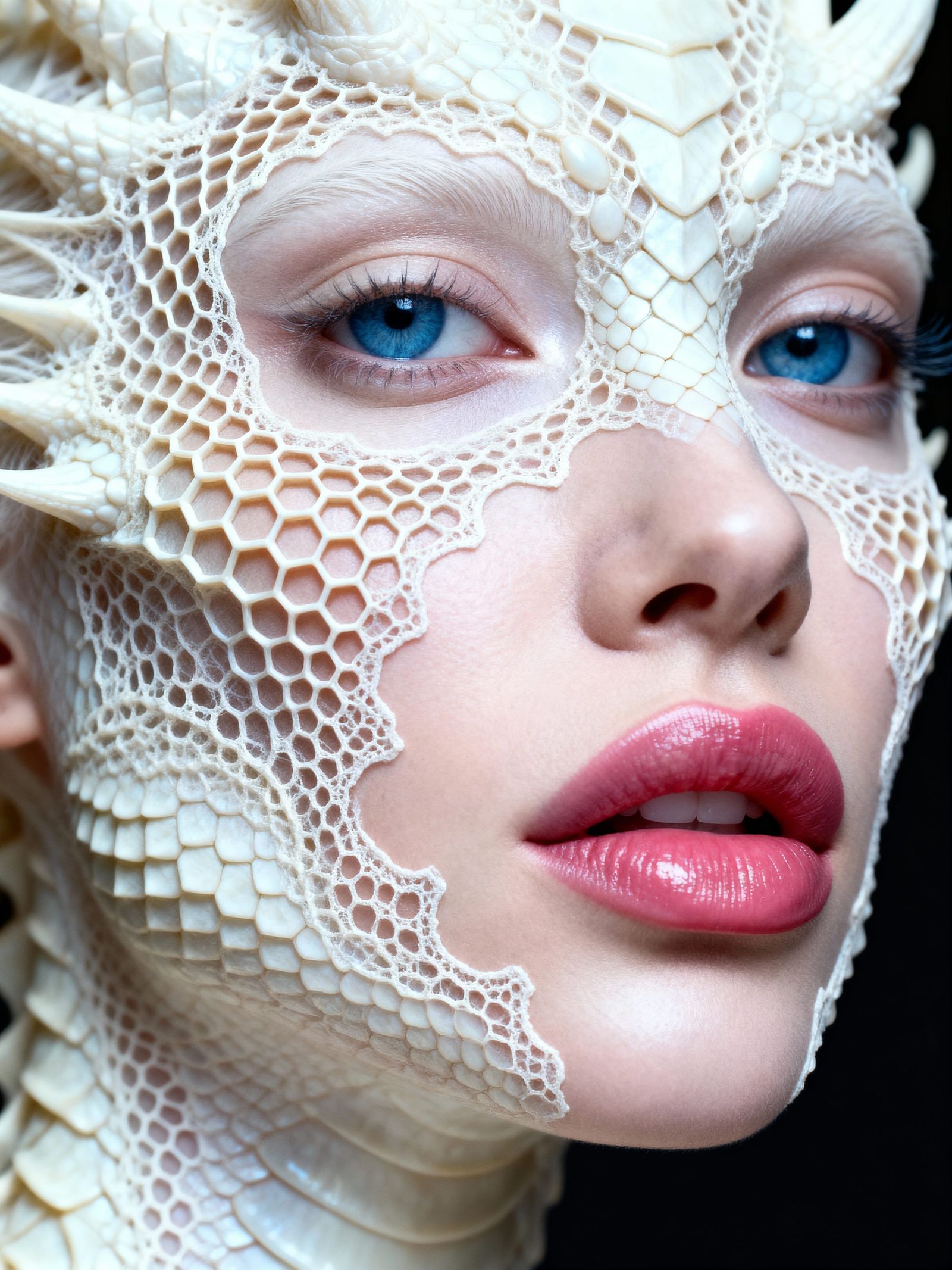 Albino Dragon Girl Portrait Photography