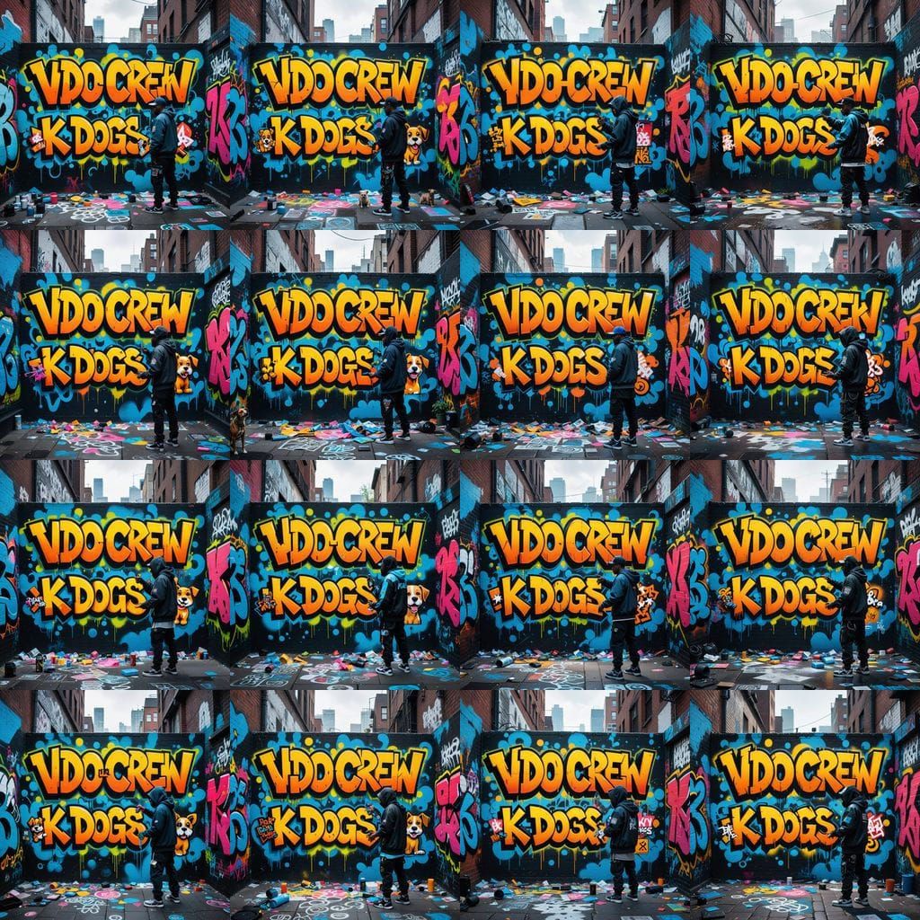 Rapper K and Graffiti Dogs in Vibrant Street Art Scene