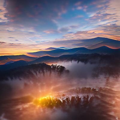 Great Smoky Mountains Sunrise in 8k Resolution