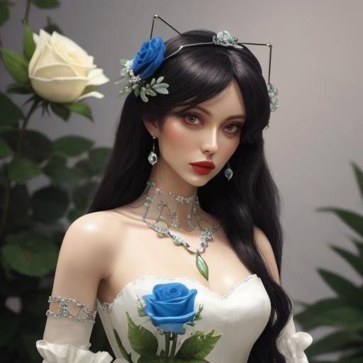 Glass Enamel Roses Figure: Delicate Art