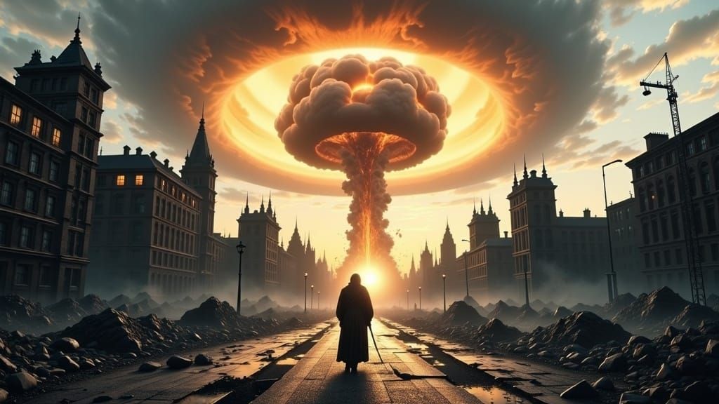 Post-Apocalyptic London in a Gritty, Dark Surrealism Style