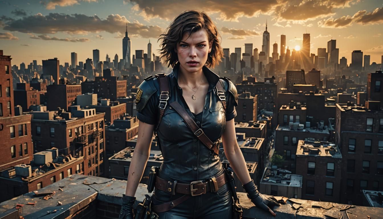 Milla Jovovich as Alice in Post-Apocalyptic New York