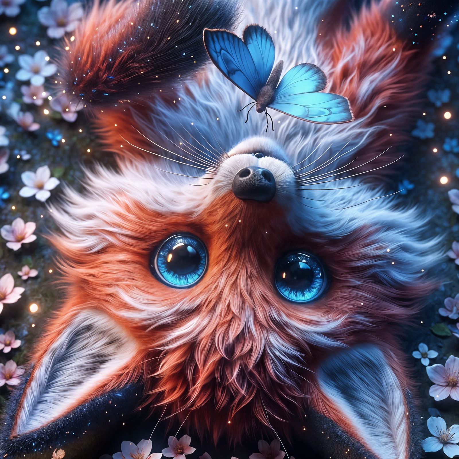 Fox and Butterfly in Magical Night Garden