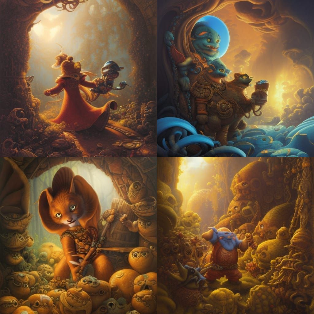 Detailed Fantasy Character Portrait in Illustration Style