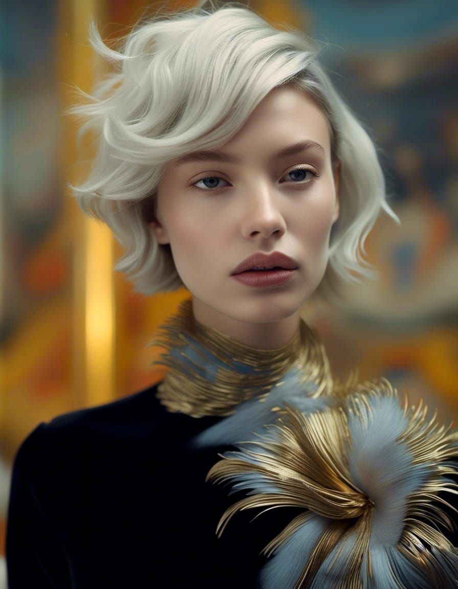 Golden Abstract Cycles in Detailed Matte Painting