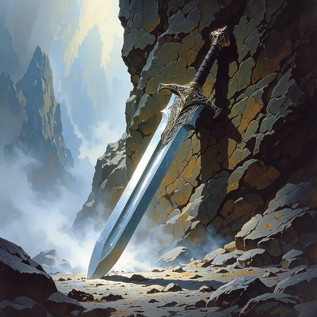 A cool sword stuck in a rock and it shouldn’t have been of l...