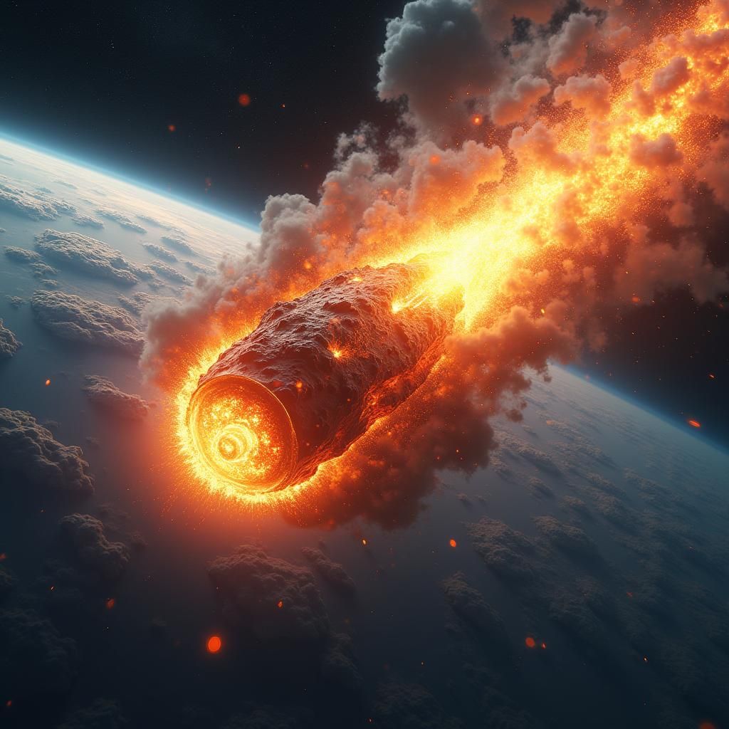Giant Meteor Plummets to Earth in Fiery Display
