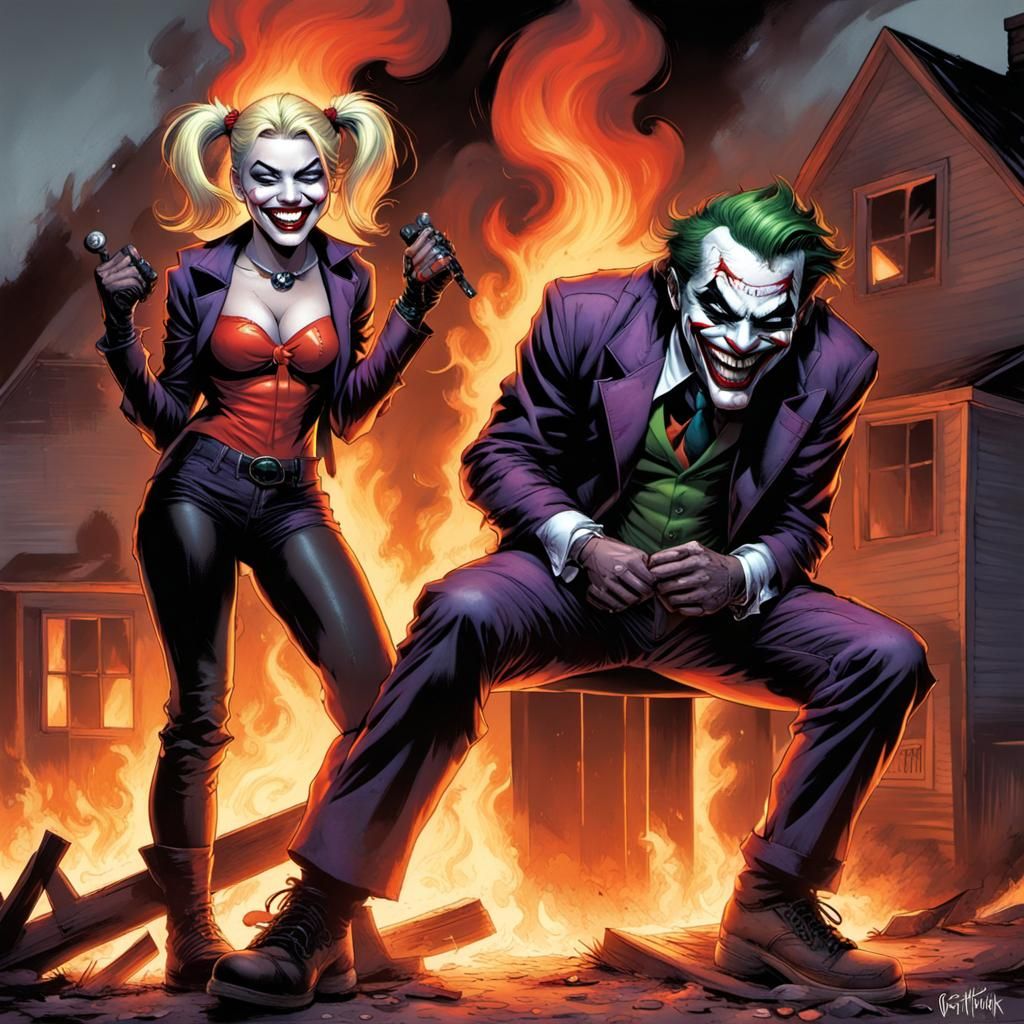 Sinister Harley and Joker Arson Image