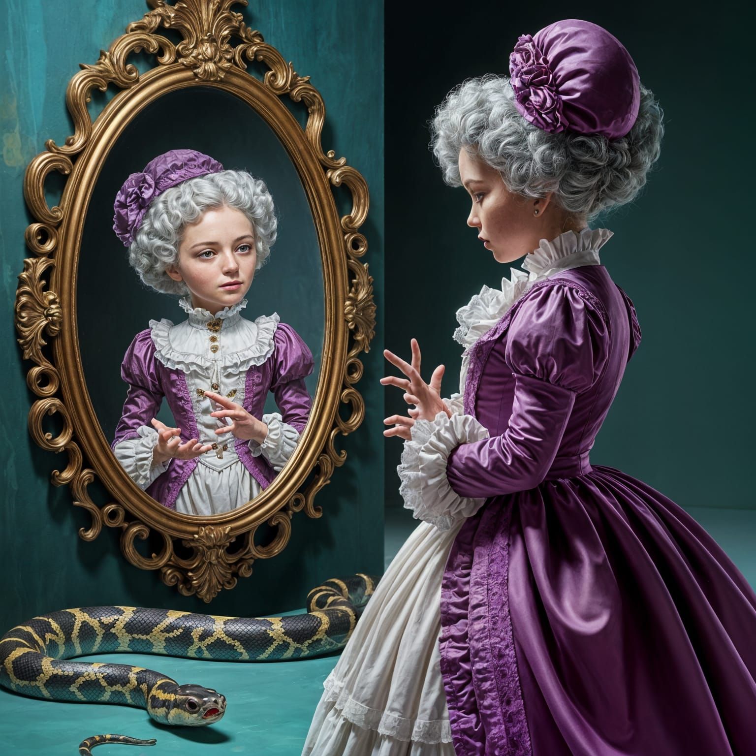 A Victorian Girl's Haunting Self-Portrait in Oil