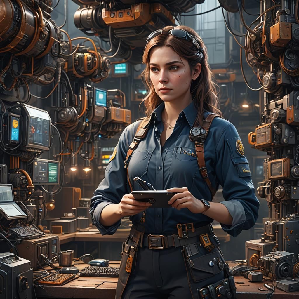 Female Manager for Hardware Engineers: Detailed Matte Painti...