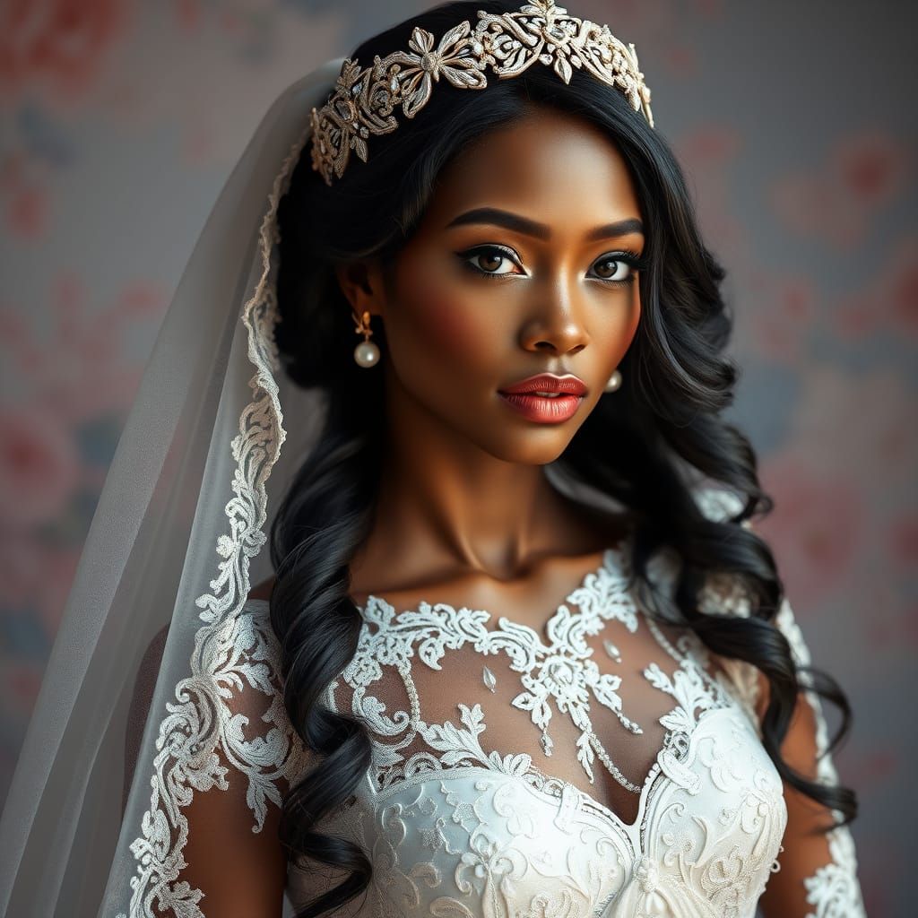 Surreal Bridal Portrait in Soft Focus with Classical Portrai...