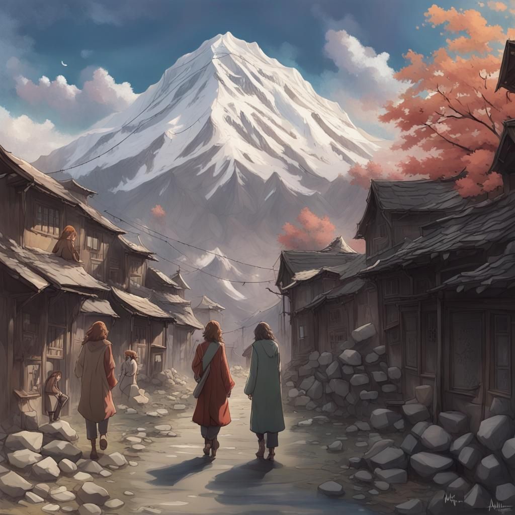 Anime Style Spiritual Journey Inspired by WLOP