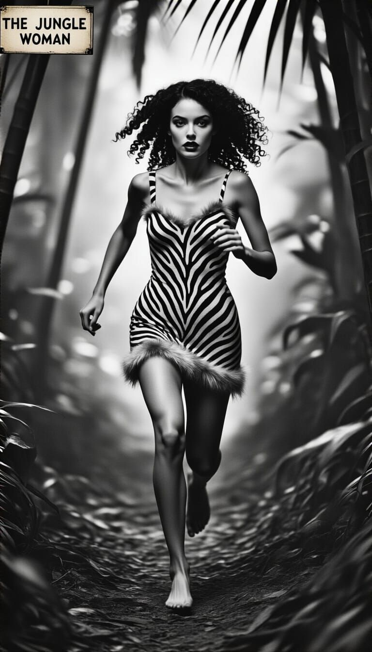 Jungle Woman in 1920s Cinema Style