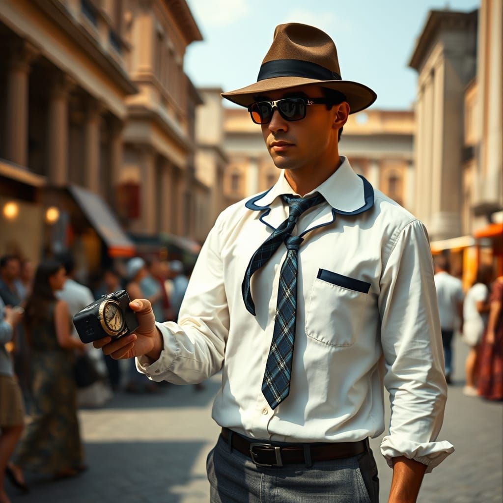 Time-Traveling Detective in Ancient Rome Film Still