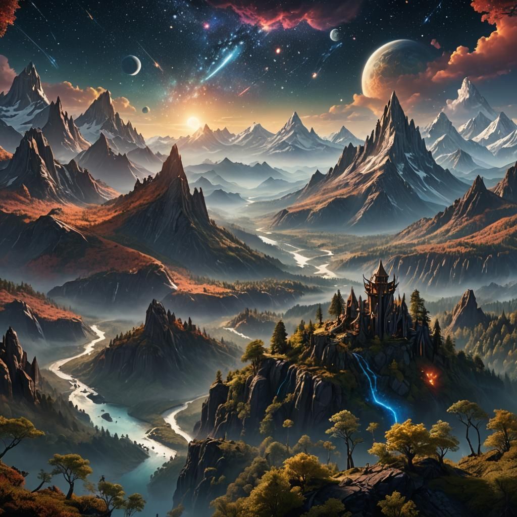 Humanity Preserving Life Among Mountains and Stars